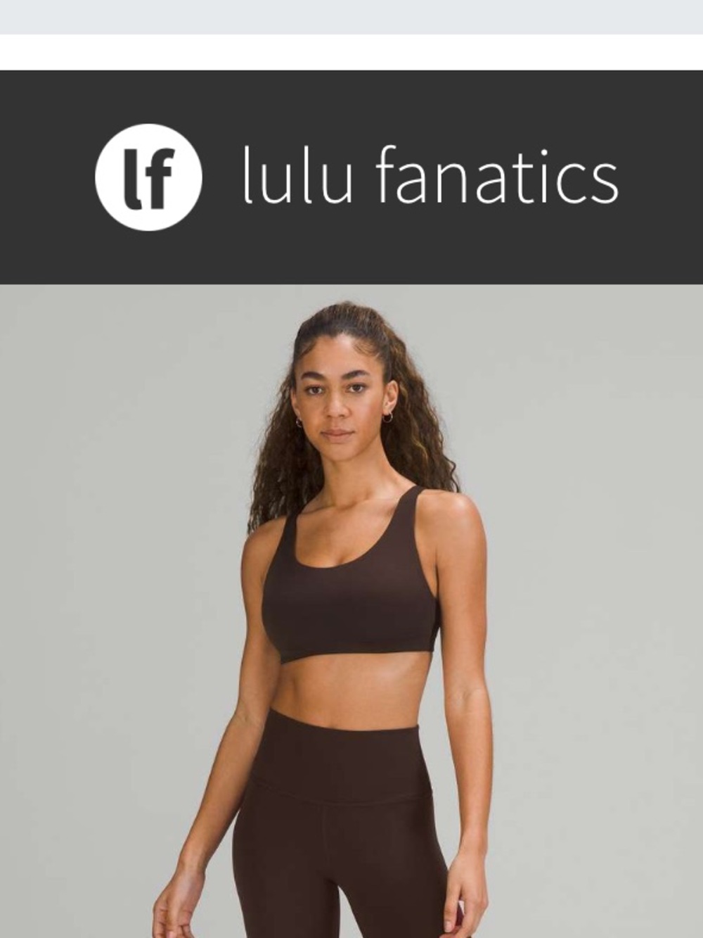 Lululemon In Alignment Straight-Strap Bra Light Support 6 C/D Cup French Press